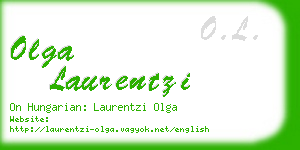 olga laurentzi business card